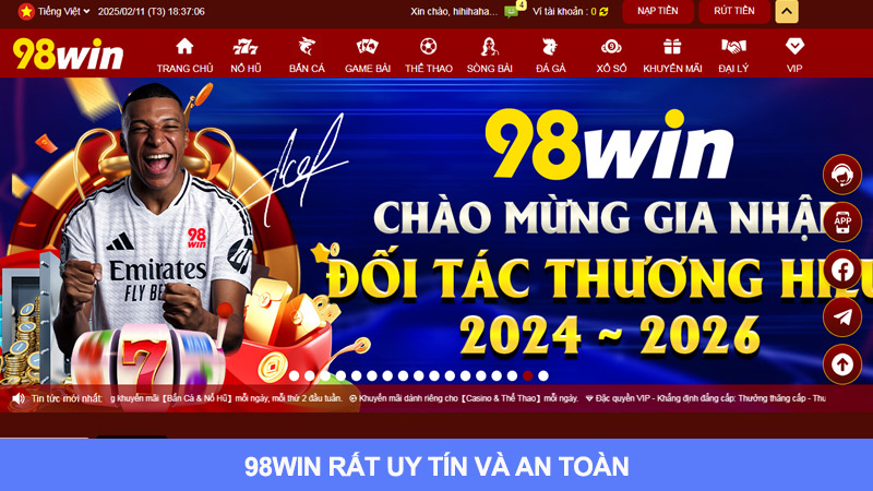 An tâm khi chơi thể thao IM tại 98win