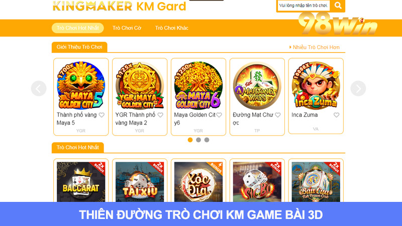 KM Game Bài 3D: Thiên Đường Trò Chơi Thưởng Lớn Cho Bạn