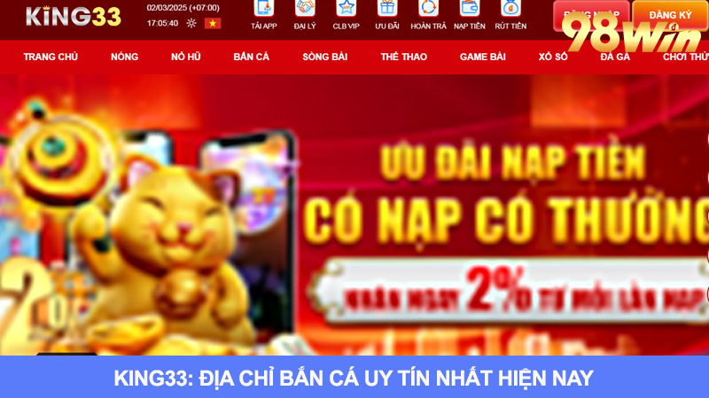 Địa chỉ bắn cá uy tín King33